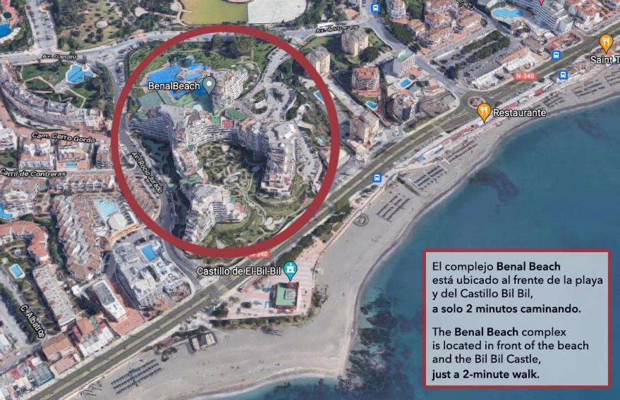 Benal Beach Suite Ii, Estudio Con Parque Acuatico Y Vistas Al Mar. Бенальмадена Экстерьер фото