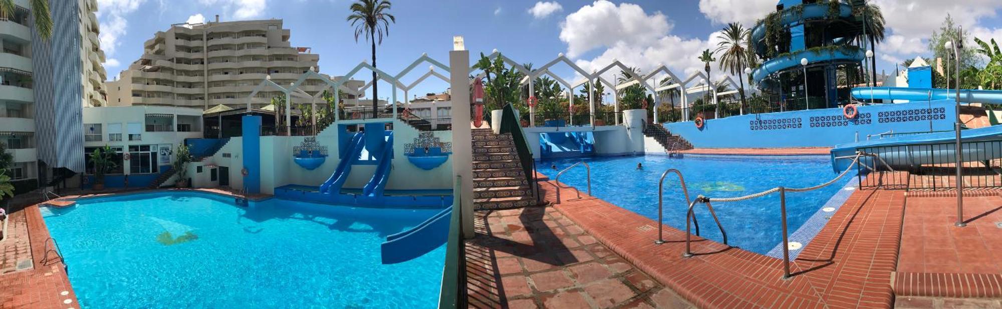 Benal Beach Suite Ii, Estudio Con Parque Acuatico Y Vistas Al Mar. Бенальмадена Экстерьер фото